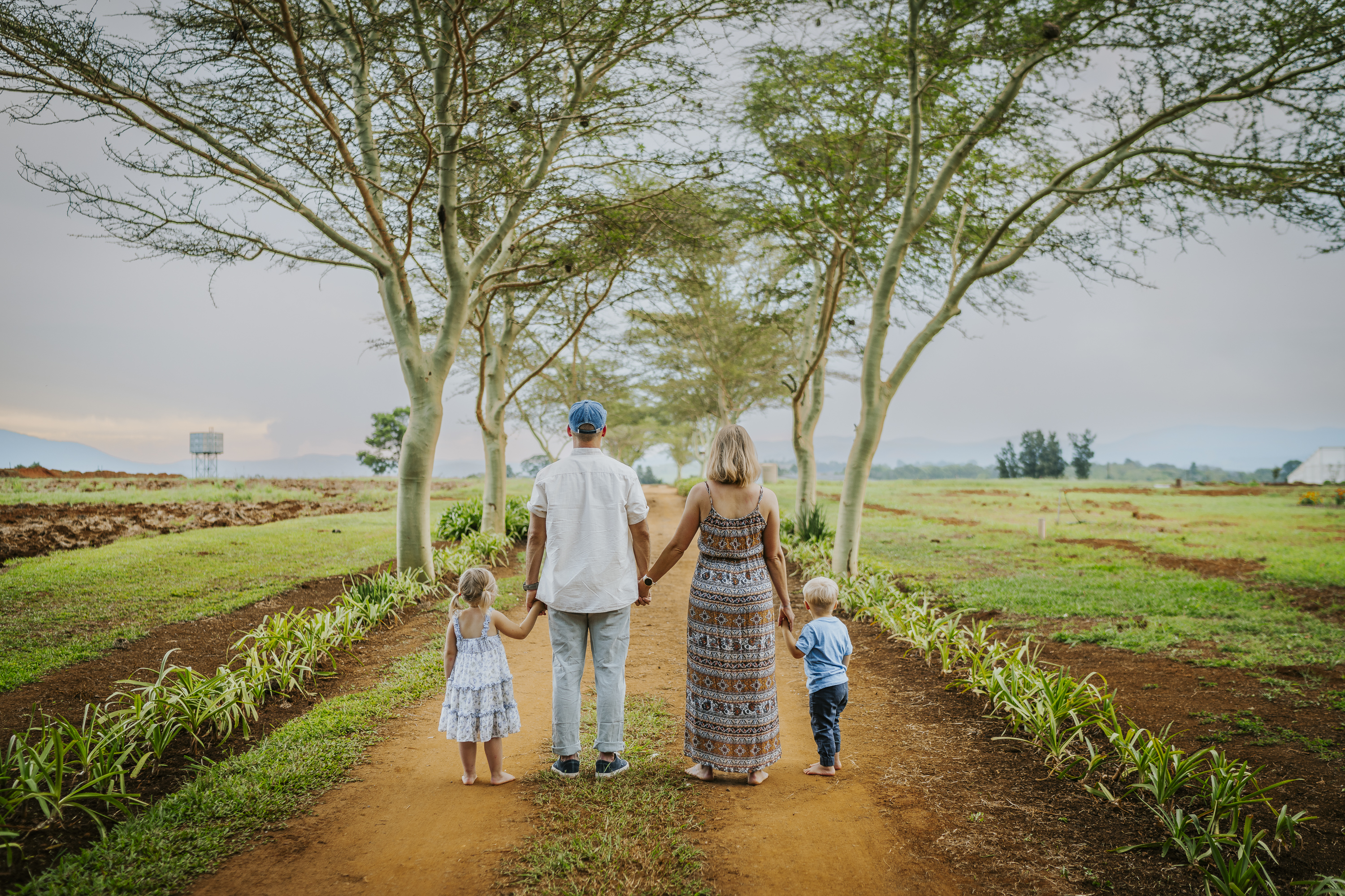 The Becker family walking together in eSwatini